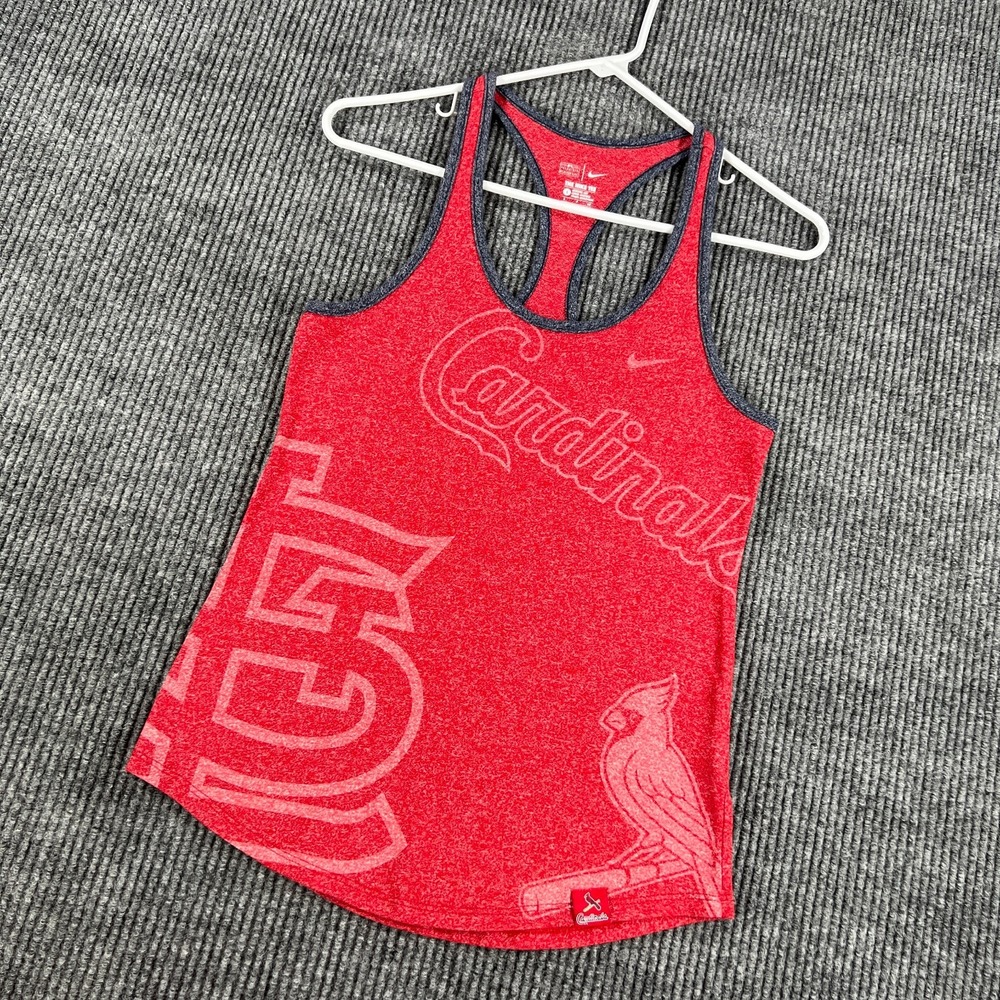St. Louis Cardinals Tank Top Shirt Womens Small Red Sleeveless Nike MLB
